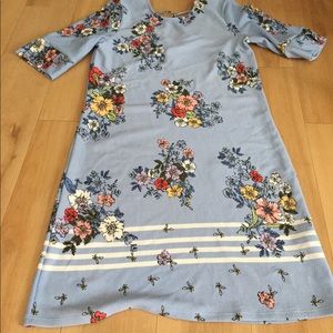 Blue floral dress